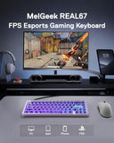 Real67 Wired Gaming Keyboard With Rgb, Magnetic Keyboard With Hall Effect, Rapid Trigger, Hot-Swappable, Snap Tap & Adjustable Actuation, Online Hive Custom (Potassium-Transparent Purple)