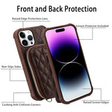 Zipper Wallet Case Compatible for iPhone 15 Pro,[Glass Screen Protector ][RFID Blocking] Flip Leather Handbag Phone Cover with Card Holder and