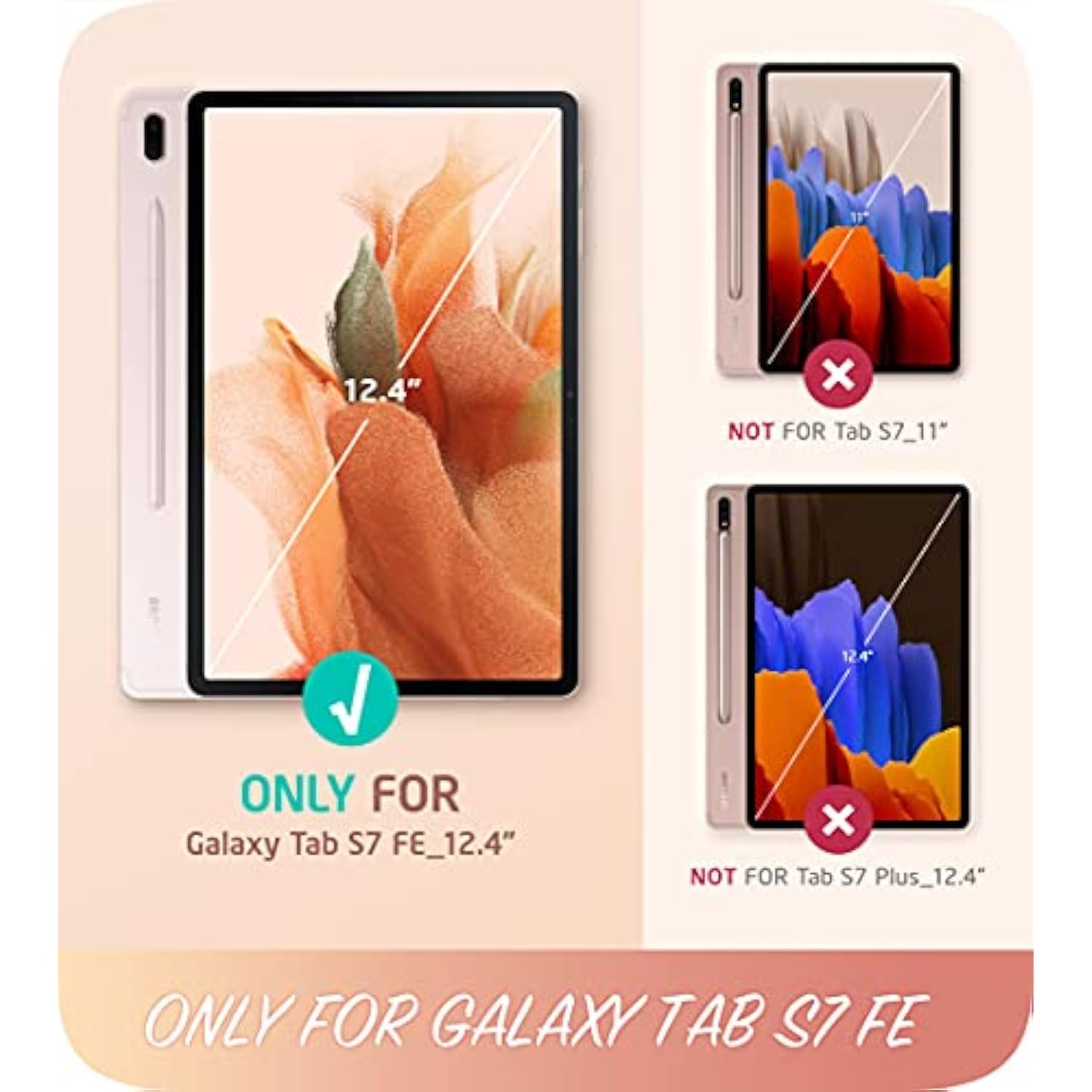 i-Blason Cosmo Case for Samsung Galaxy Tab S7 FE 12.4" 2021 Release Only, Full