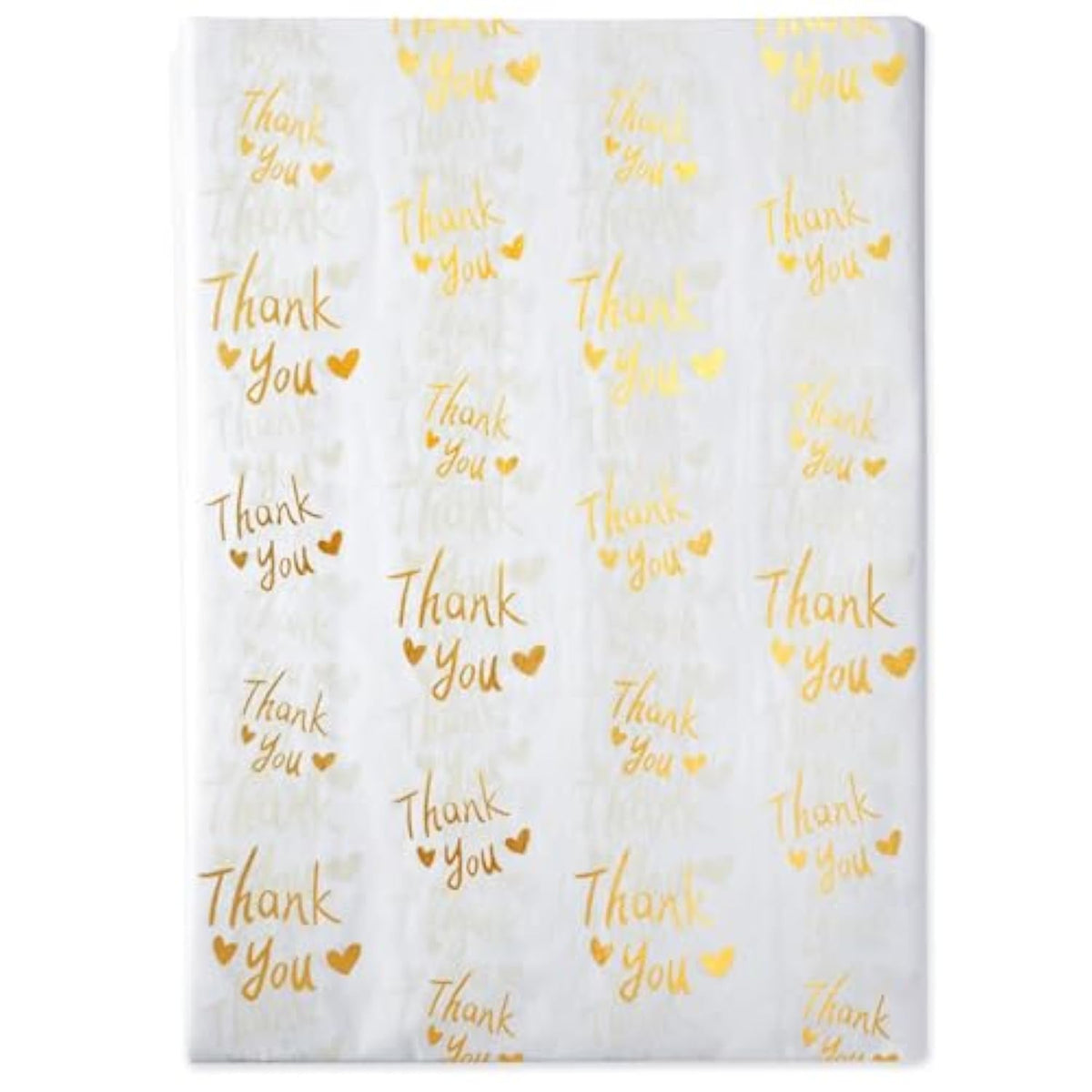 Gold Thank You Tissue Paper Bulk,20" X 14",Gold Thank You Tissue Paper For Packaging,Gift Bags, Graduation,Birthday,Thanksgiving,30 Sheets