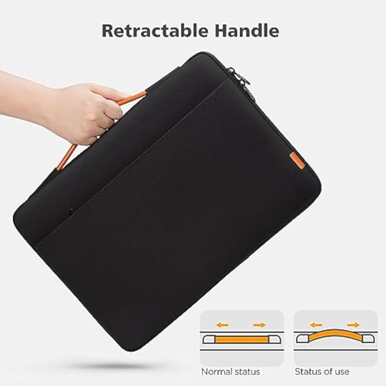 Laptop Sleeve Case 17 Inch Computer Carrying Bag For Lg Gram 17/Dell G7/17.3" Lenovo Legion 5/5I/Ideapad L340/Hp Gaming Pavilion 17/ Envy Laptop 17/17.3" Hp Probook 470,Black