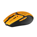 Bluetooth Wireless Mouse, (Bt5.0/5.1+2.4Ghz) Usb C Rechargeable Led Mouse Battery Level Visible, Honeycomb Magnetic Shell Cover With Usb Receiver & Type-C Adapter For Laptop/Pc/Mac/Ipad -Orange