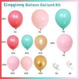 Pastel Balloon Arch Kit – Multicolor Macaron & Metallic Balloons for Birthday or Baby Shower Decor