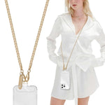 Phone Lanyard/Chain Corssbody Hands-Free Cell Phone Lanyard For Women Detachable Iphone Strap Corssbody Universal Neck Phone Holder Chain For Phone Case With Clear Phone Tether Tabs
