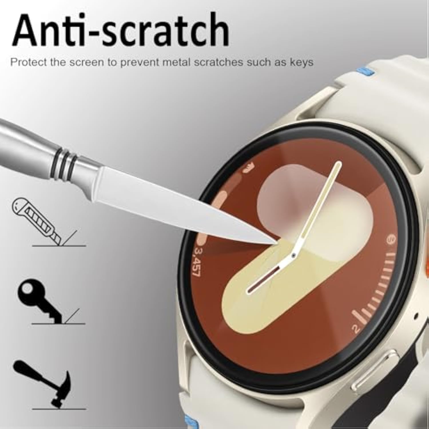 4 Pack Samsung Galaxy Watch 7 Screen Protector Smart Watch Screen Protectors For Galaxy 7 40Mm, Samsung Watch Accessories For Galaxy Watch 7/6/5/4 40Mm(Not For Others Models)