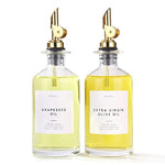 - Premium Olive Oil Dispenser Bottles For Kitchen With Pourer - Oil And Vinegar Dispenser Set, Glass Dispenser For Kitchen, Dispenser Bottle Of 350Ml - Set Of 2