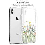 Case Compatible With Xs X Case Clear With Design Slim Protective Soft Tpu Bumper Embossed Pattern Protective 5.8 Inch (Flower Bouquet)