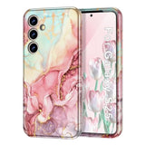 Samsung Galaxy S25 Case, Military-Grade Drop Tested, Rose Gold Marble Slim Shockproof