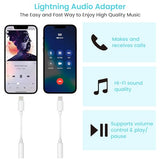 [ MFi Certified] 2 Pack Lightning to 3.5mm Headphone Jack Adapter for iPhone Aux Adapter Converter Dongle Audio Cable for  iPad/iPhone