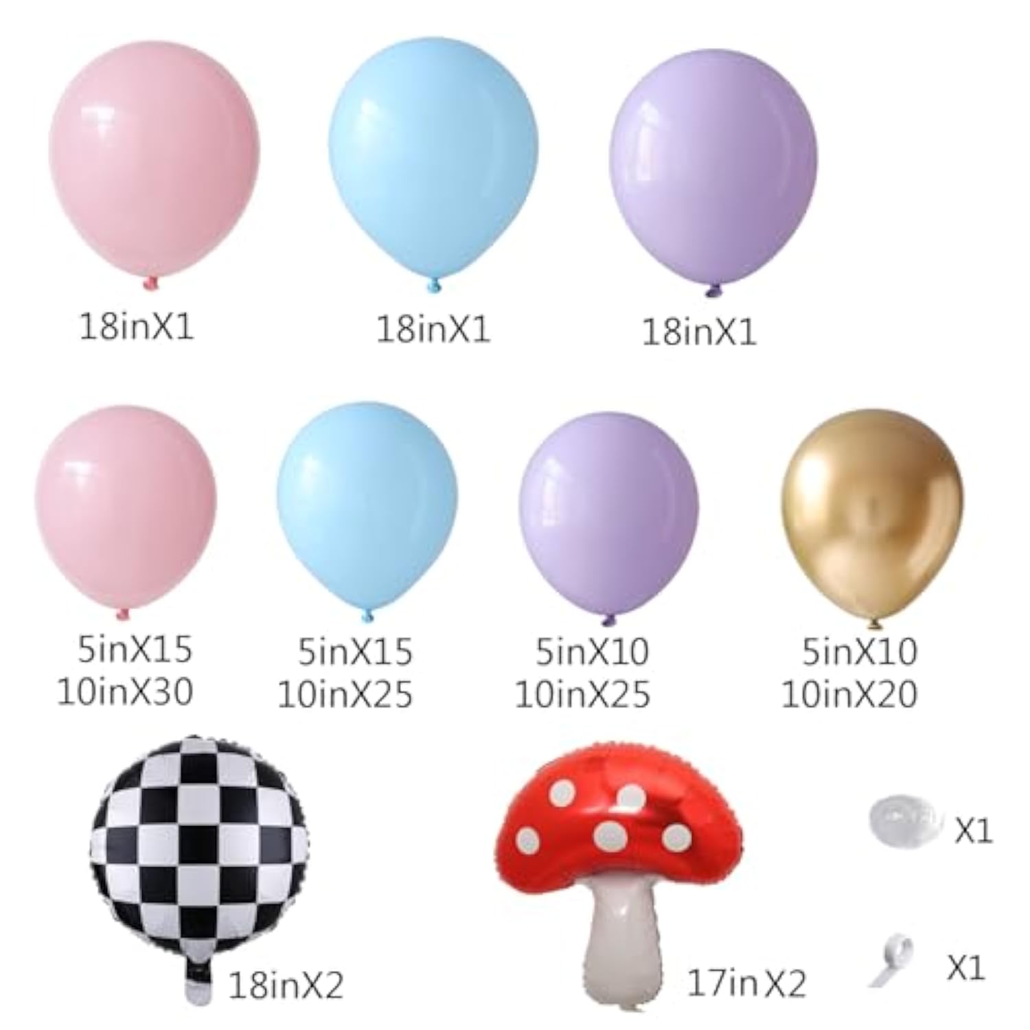 159Pcs Wonderland Balloon Arch Garland Kit Wonderland 1St Birthday Party Decorations Pastel Pink Blue Purple Metallic Gold Balloons For Onederland Baby Shower Garden Tea Party Spring Supplies