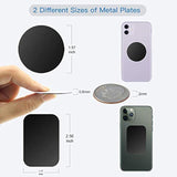 10-Pack Metal Plates for Phone Magnetic Car Mounts Adhesive Sticker Black