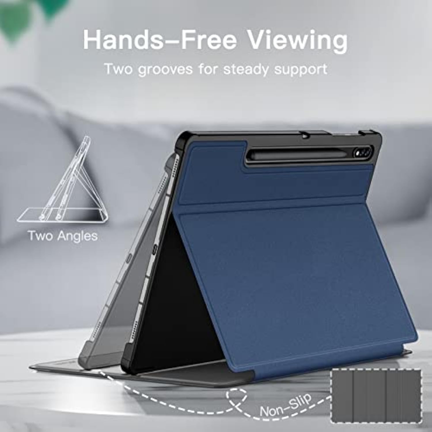 JETech Case for Samsung Galaxy Tab S8 Plus 2022 / S7 FE 2021 / S7 Plus 2020 12