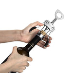 Wine Opener, Zinc Alloy Premium Wing Corkscrew With Multifunctional Bottles Opener, Sharp Wine Corkscrew With Ergonomic Non-Slip Wing Handle, Upgrade