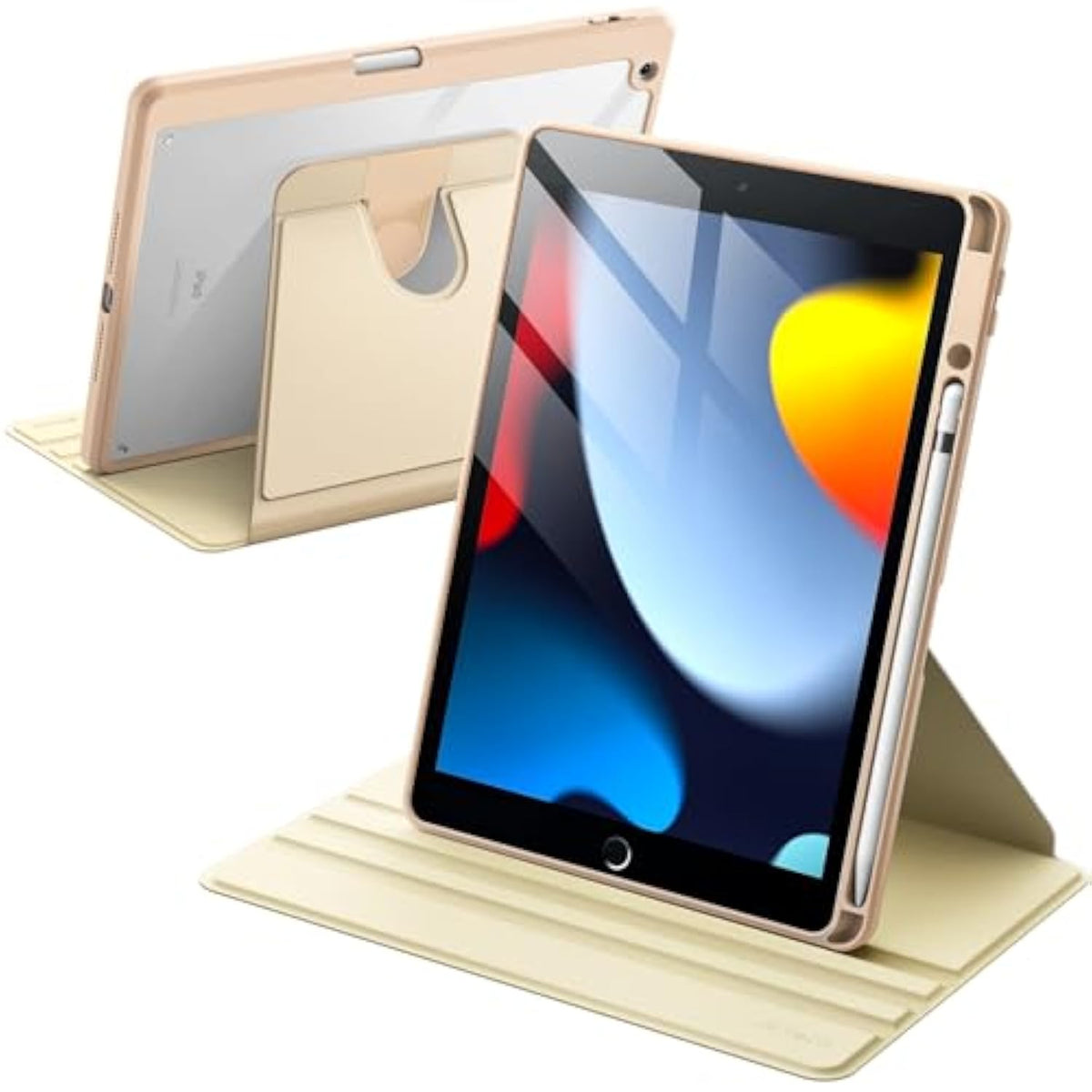 JETech Rotating Case for iPad 9/8/7 (10.2-Inch, 2021/2020/2019 Model, 9th/8th/