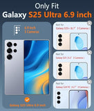 For Samsung Galaxy S25-Ultra Case: Magnetic Matte Military Grade Drop Protection Translucent Cell Phone Cover - Slim Rugged Durable Shockproof Protective Phonecase - 6.9 Inches (Black)