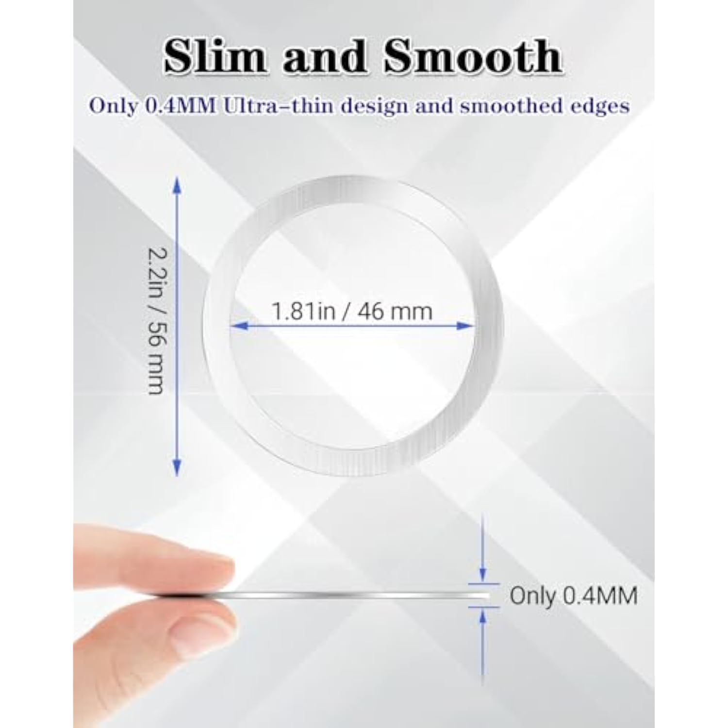 6 Metal Rings Ultra-Thin 0.4mm for MagSafe Accessories iPhone Galaxy Kindle