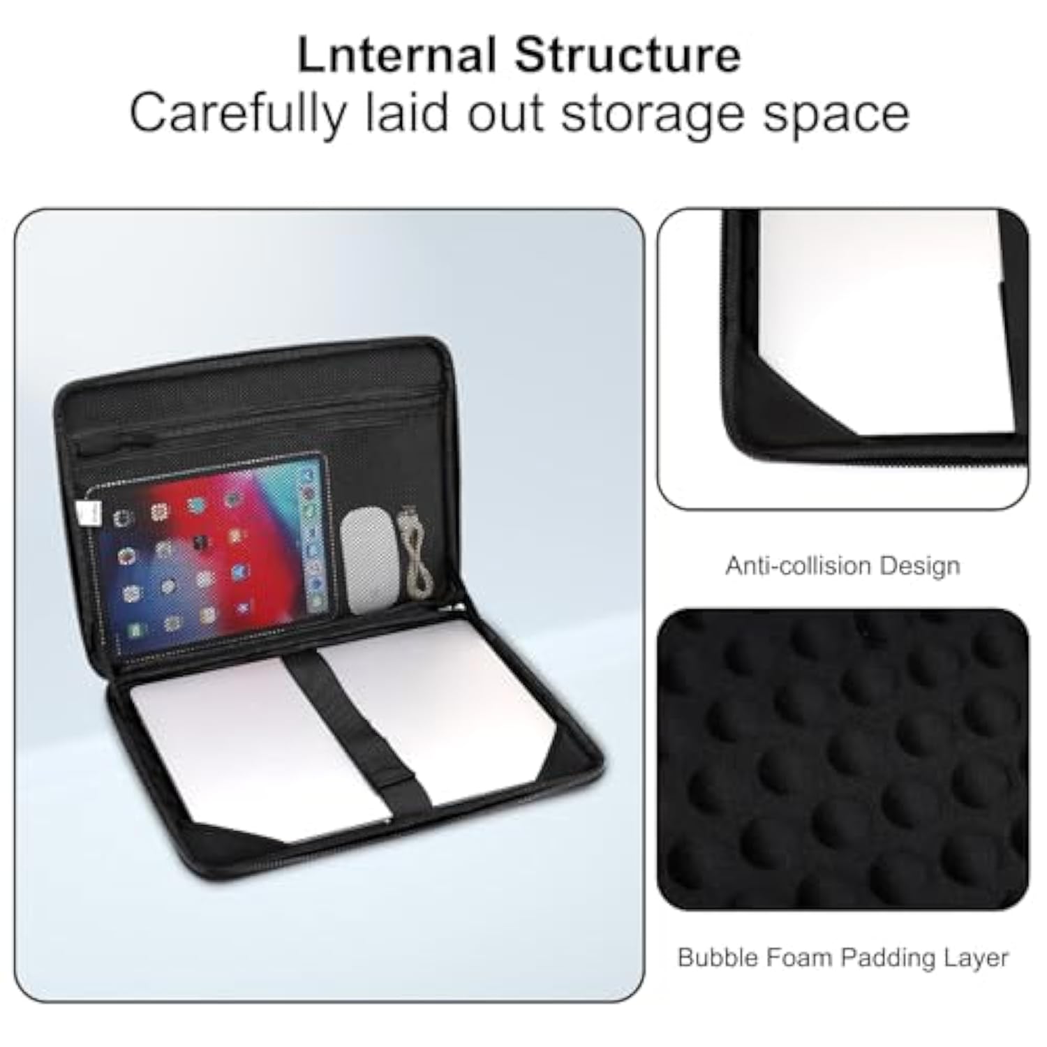 MOSISO 15-15.6 inch Hard Shell Laptop Sleeve Shoulder Bag, Waterproof Shockproof Protective Symmetrical Trapezoid EVA Computer Bag Carrying Case Compatible with MacBook Pro 16, HP, Dell Notebook,Black