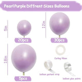 Lavender & Pearl Purple Balloon Garland Kit for Baby Shower, Birthday, or Wedding Decor