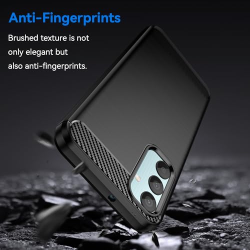 for  Galaxy M15 5G Phone case, Shockproof, Scratch Resistant Carbon Fiber Jacket, Soft TPU,for Galaxy F15 5G case (Black)