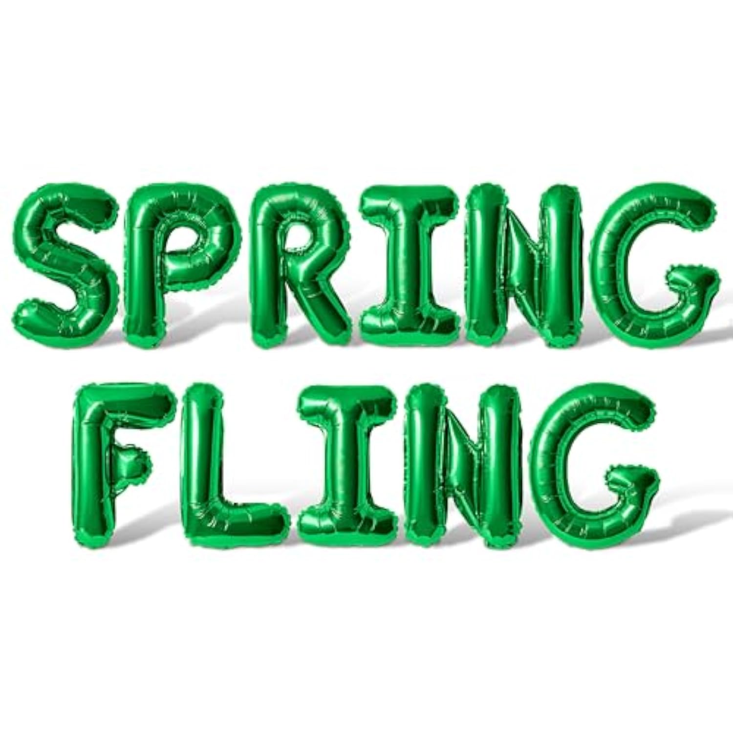 Letter Balloons - Spring Fling 16" Inch Alphabet Letters Foil Mylar Balloon Spring Fling Party Banner (Green)
