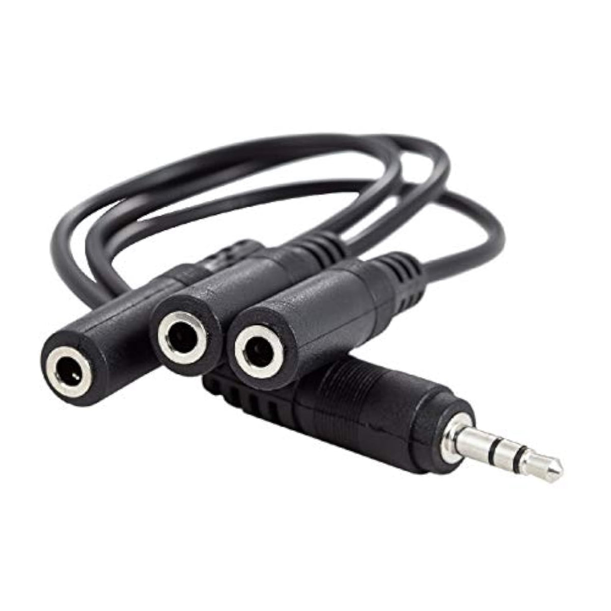 3.5Mm (1/8") Trs 1 Male To 3 Female 3-Way Stereo Splitter Audio Cable