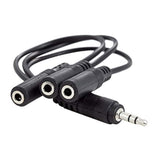 3.5Mm (1/8") Trs 1 Male To 3 Female 3-Way Stereo Splitter Audio Cable