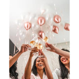 Rose Gold Balloon Garland Arch Kit, 18/12/10/5 In Multi-Size Metallic Rose Gold And White Balloons & Confetti Balloon, For Bridal Shower Balloons, Retirment Party Decor, Wedding Backdrop, Baby Shower