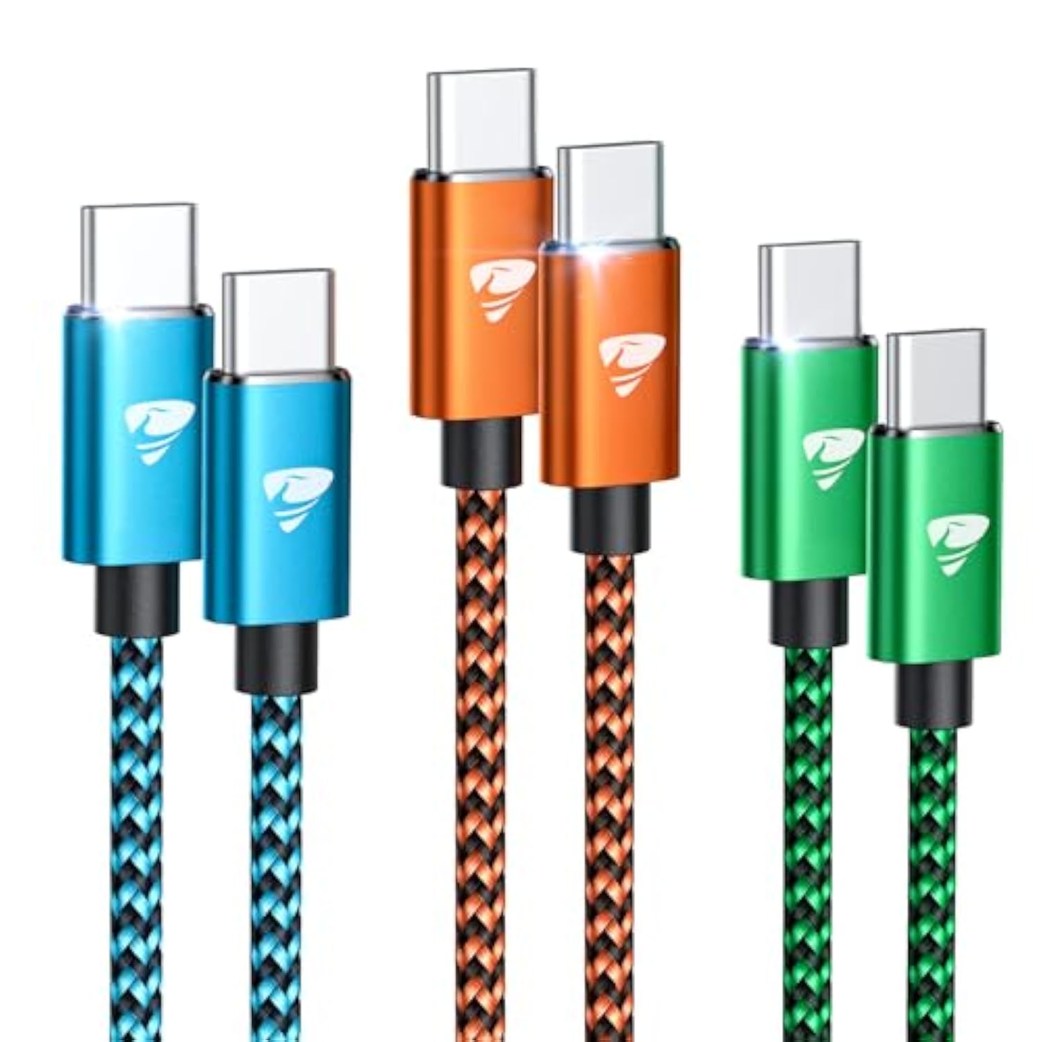 Usb C To Usb C Cable 60W [6.6Ft/3 Pack] Usbc To Usbc Cable Fast Charging Braided Type C To C Charger Cord For Iphone 17 16 15 Pro Max, Samsung S24/S23 Ultra, Macbook, Ipad Pro Air, Pixel