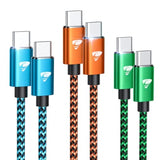 Usb C To Usb C Cable 60W [6.6Ft/3 Pack] Usbc To Usbc Cable Fast Charging Braided Type C To C Charger Cord For Iphone 17 16 15 Pro Max, Samsung S24/S23 Ultra, Macbook, Ipad Pro Air, Pixel