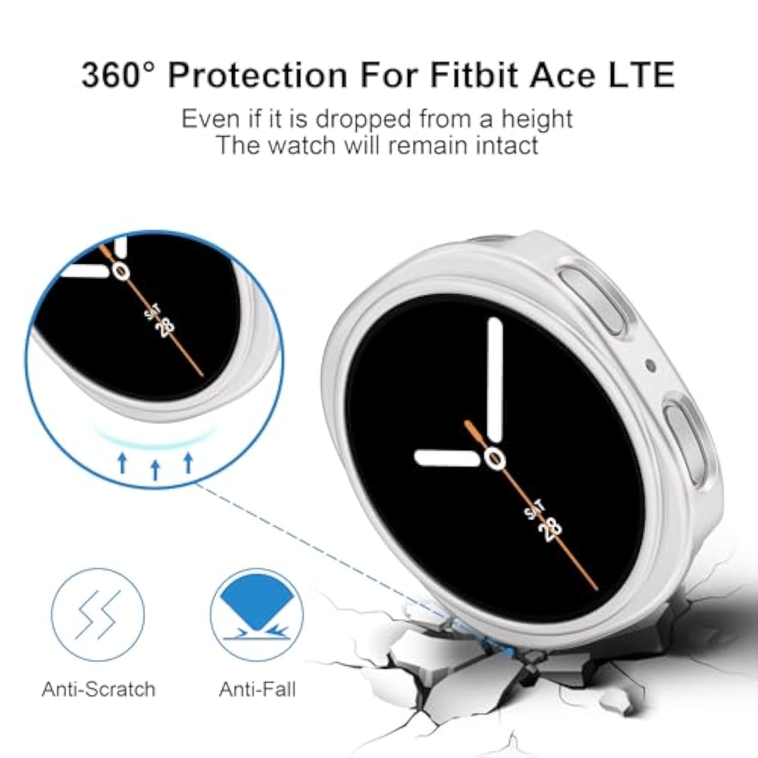 [4+4Pack]Case For Samsung Galaxy Watch 8 Screen Protector 44Mm Face Cover Set,Hard Pc Cover+Hd Tempered Glass Protective Film For Galaxy Watch 8 Case/Watch8 44Mm Screen Protector Accessories Women Men