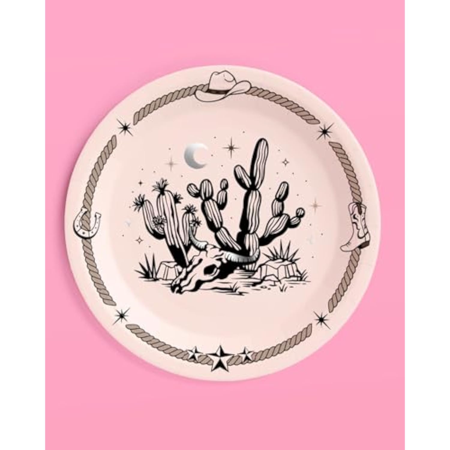 Party Western Paper Plates 24Pcs 9" Rodeo Cowgirl Cowboy Birthday Tableware