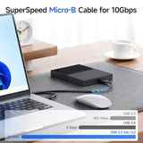 Cable Matters 10Gbps USB C to Micro USB 3.0 Cable - 3.3ft, USB-C Hard Drive Cable, Micro B to USBC Cord, Compatible with Seagate, LaCie, Toshiba, Samsung, WD External Hard Drive, Black