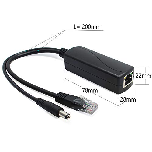 2-Pack Gigabit Poe Splitter, 48V To 12V 2A Ethernet Adapter, For Security Camera, Ap, Voip And More, Av-Ps12-G