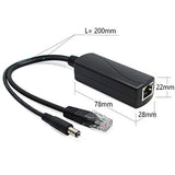 2-Pack Gigabit Poe Splitter, 48V To 12V 2A Ethernet Adapter, For Security Camera, Ap, Voip And More, Av-Ps12-G