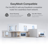 Ac1200 Wifi Extender, 2023 Engadget Best Budget Pick, 1.2Gbps Signal Booster For Home, Dual Band 5Ghz/2.4Ghz, Covers Up To 1500 Sq.Ft And 30 Devices,Support Onemesh, One Ethernet Port (Re315)