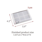 Rectangle Resin Tray Mold, 2 Pcs 6 Inch Jewelry Dish Silicone Mold For Resin Epoxy Casting Fruit Snack Tray Candles Holder Soap Dish Office Home Decoration Supplies