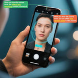 Privacy Cover Compatible for iPhone 15 Pro/15 Pro Max with Front Camera Cover, Protect Privacy and Security, Open/Close Face Recognition Anti-Spy Camera Cover, Easy-Adhesive Design, 2-Pack Black