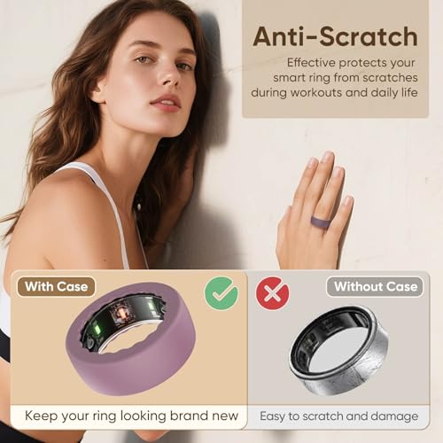 15 Pack Ultra-Thin Ring Cover Compatible with Oura Ring Gen 4/4 Ceramic,Gen 3 Horizon/Heritage, Anti-Scratch Elastic Silicone Smart Ring Protector