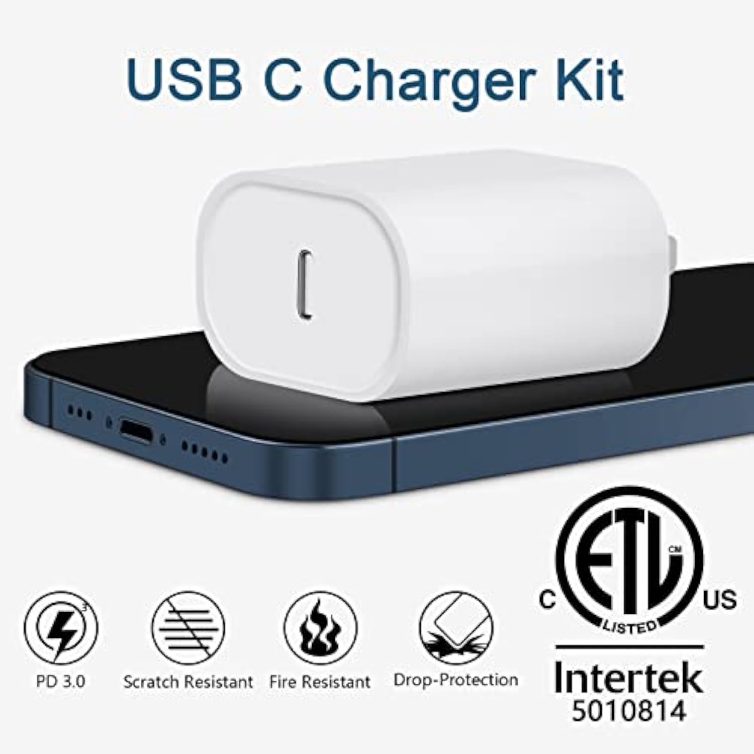 Iphone Charger Fast Charging, Mfi Certified, 20W Usb C Block With 6Ft Lightning Cable For Iphone 14/13/12/11/Xs/8, Ipad And More [2 Pack]