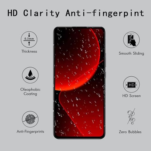 [4 Pack] Screen Protector Compatible with Xiaomi 13T Pro,Scratch Resistant,Easy-Install,Bubble Free,Anti-Fingerprint,Tempered Glass Compatible with