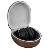 Geekria Shield Headphones Case Compatible with Marshall Major II/III/IV/V, Mid ANC, Replacement Hard Shell Travel Carrying Bag with Cable Storage (Brown)