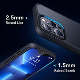 For 13 Pro Case Matte Shockproof, [10Ft Mil-Grade Drop Protection] [Never Yellow] Translucent Slim Cover Women Men For 13 Pro Phone Case, Frosted Black