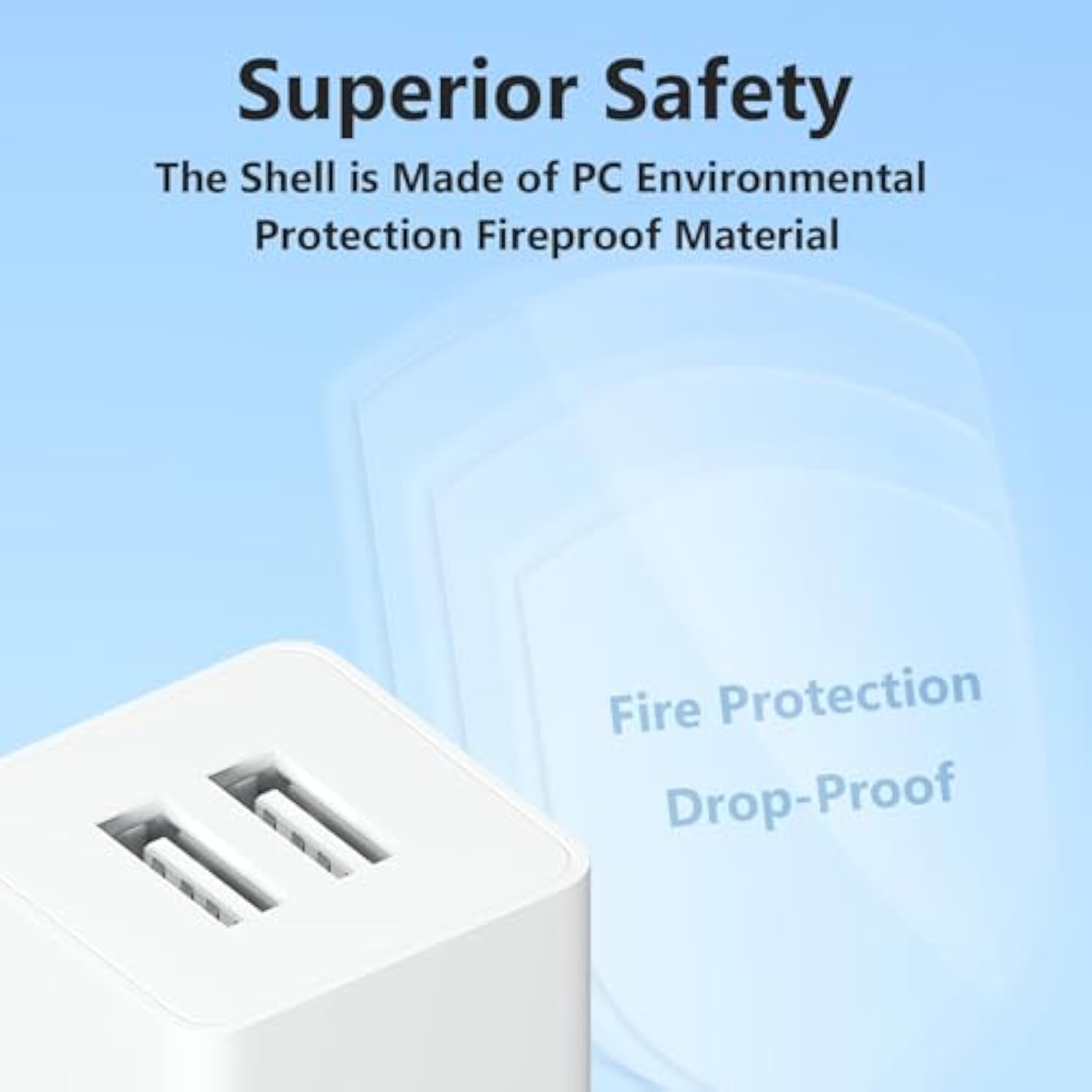 Usb Charger Block, Portable Chargers Plug, 5V 2.1A Dual Usb-A Port Charging Cube,Usba Wall Charge Power Adapter Compatible With Iphone,Android,Garmin Watch,Samsung Watch,Ps4 Controller,Kindle And More