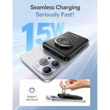 For Magsafe Battrery Pack, 10000Mah Magnetic Power Bank, 20W Pd Fast Charging Wireless Portable Charger With Phone Ring For Iphone 16/15/14/13/12, Apple Watch Ultra/10/9/8/7/6/5/4//Se, Black