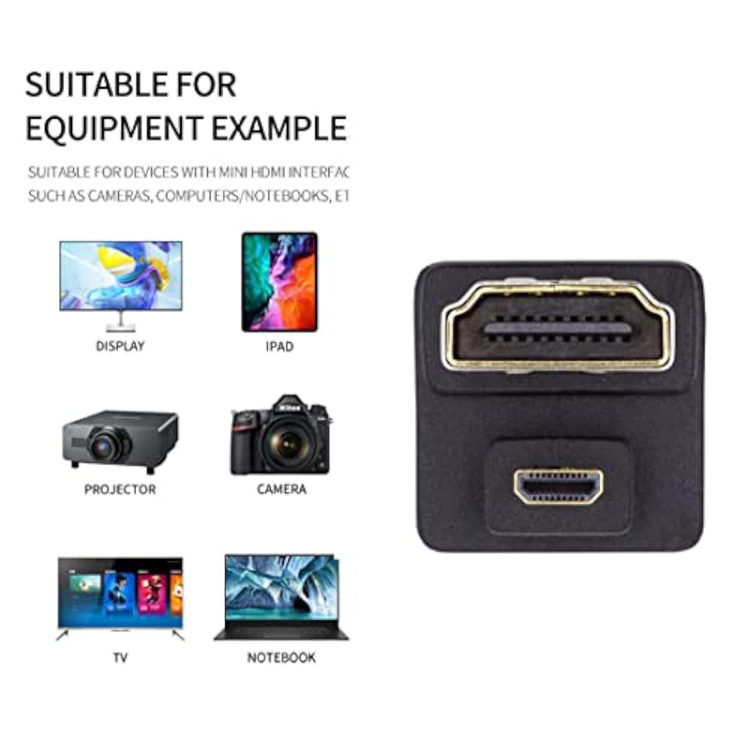 Micro Hdmi 1.4 Connector,Hdmi Female To Micro Hdmi Male Port Savers 360 Degree