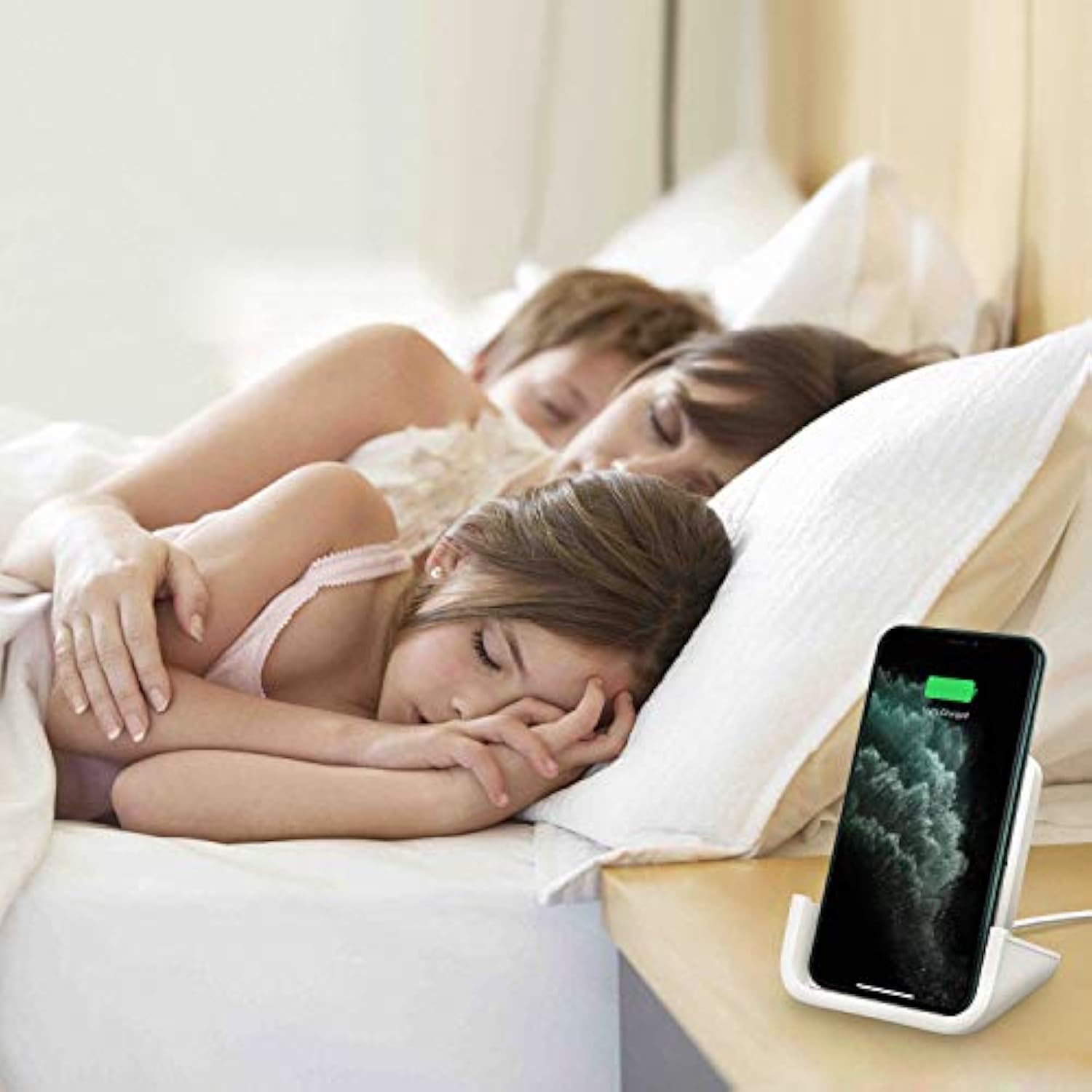 Stand Cordless Charger for iPhone & Samsung Cell Phones