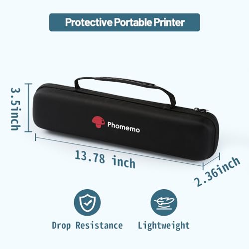 Case, Compatible With M08F/D810/P831/Tp81 Letter & A4 Portable Printer, For Itari A886, Tattmuse A887 Mobile Travel Printer Storage Holder Paper & Usb Cable(Box Only)
