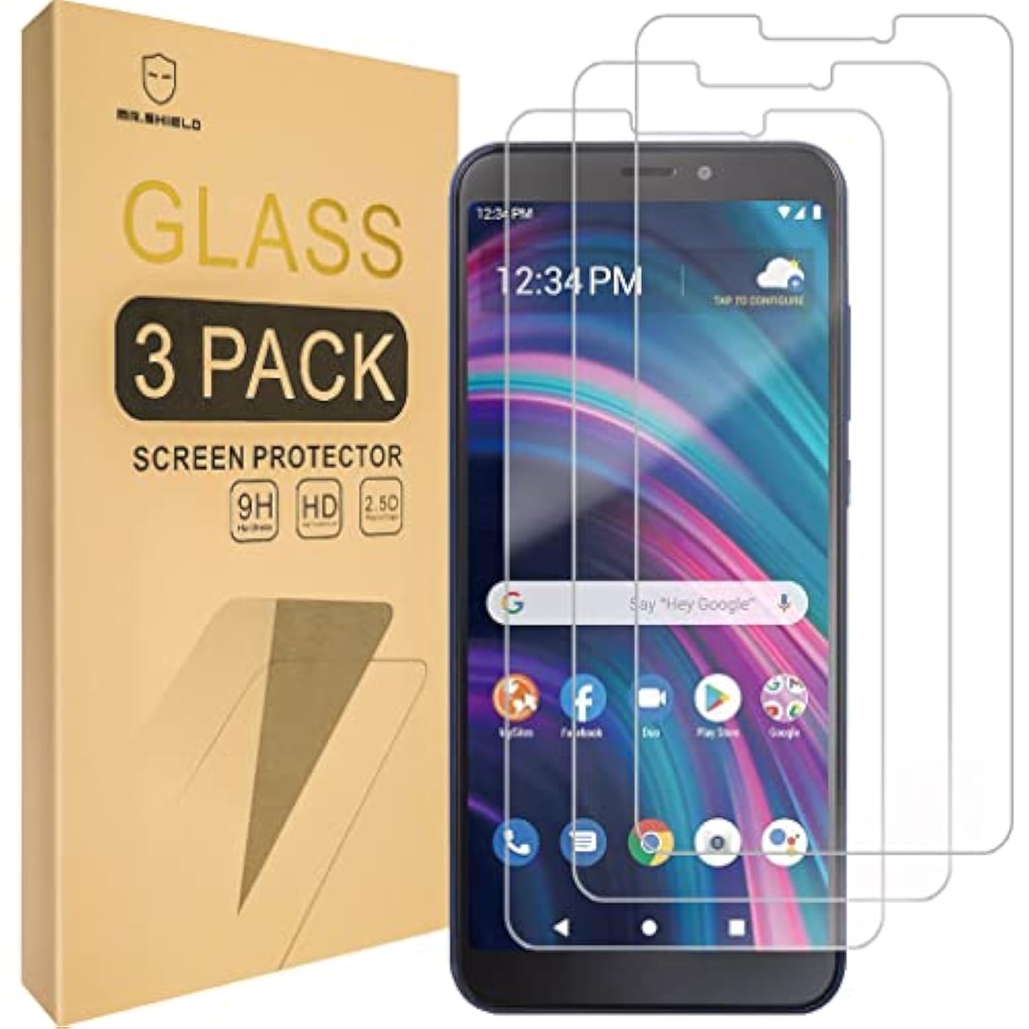 [3-Pack] Designed For Blu View 3 (B140Dl) [Tempered Glass] [Japan Glass With 9H Hardness] Screen Protector With Replacement