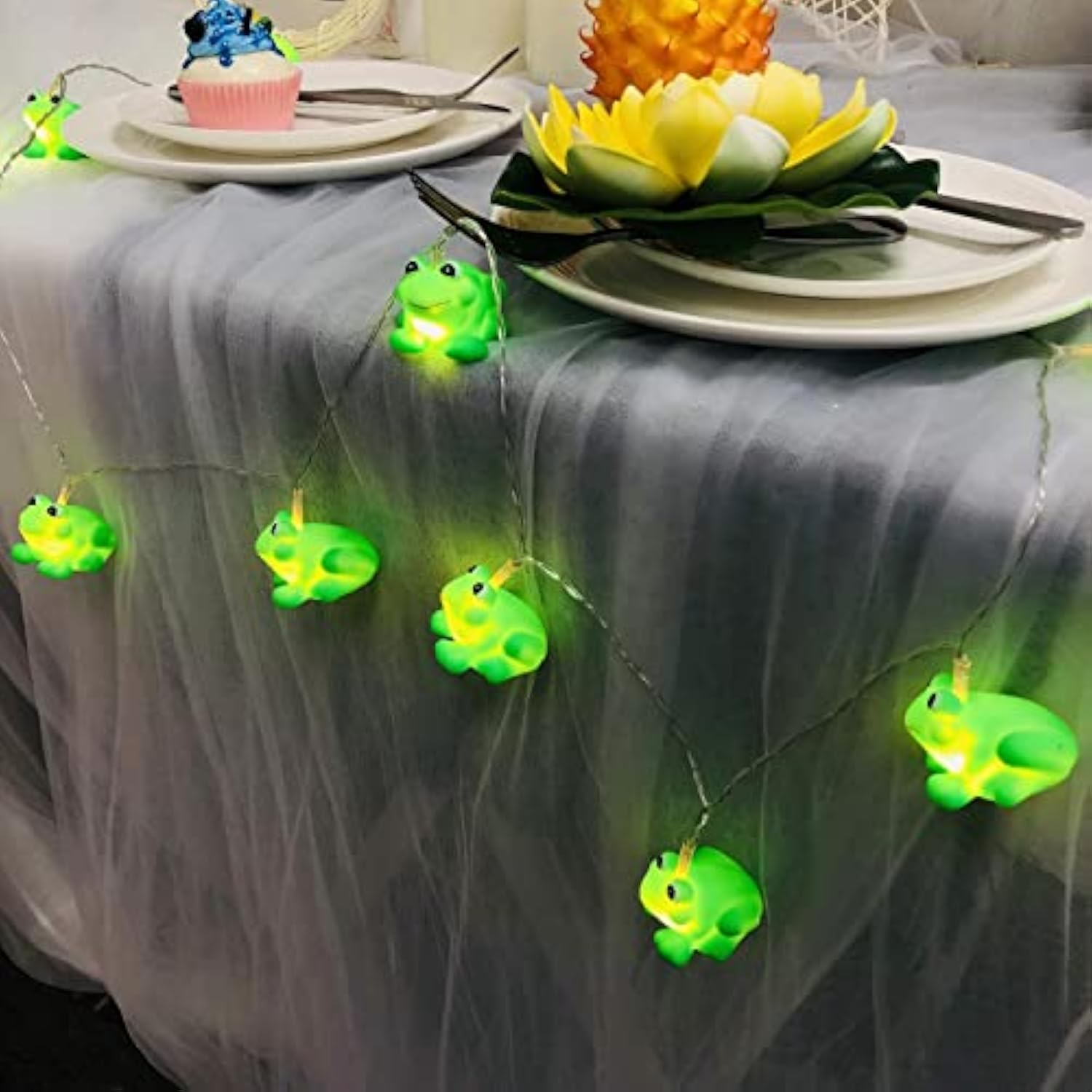 Frog Shape Fairy Lights Usb Plug-In And Battery Operated Christmas String Lights For Garden Children'S Bedroom Xmas Tree