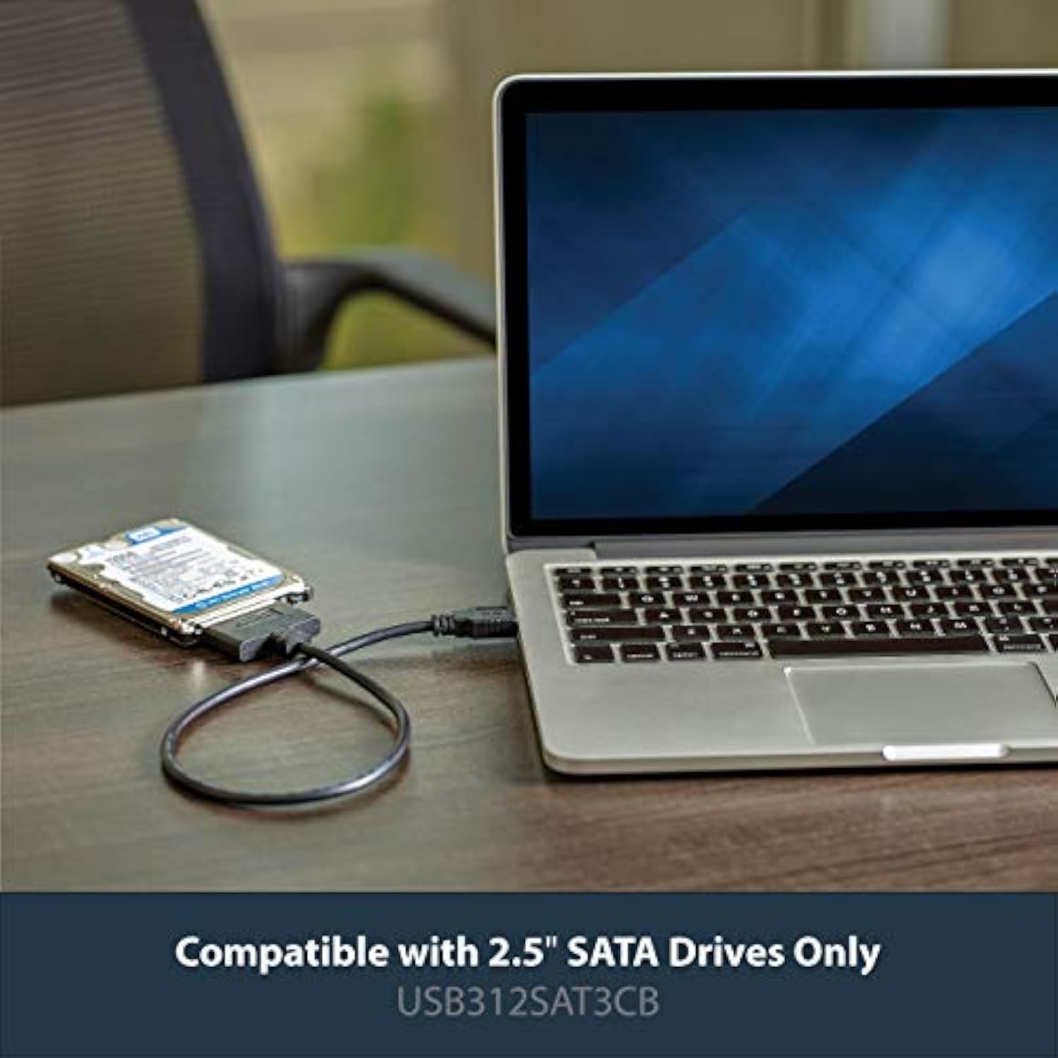 Usb 3.1 To 2.5" Sata Hard Drive Adapter - Usb 3.1 Gen2 10 Gbps, Black & Usb C